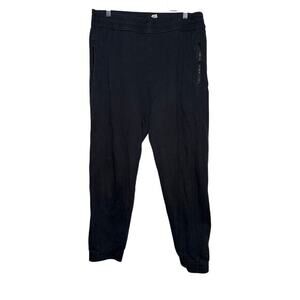 Fabletics black zip pocket jogger sweatpants womens XL lounge workout athleisure